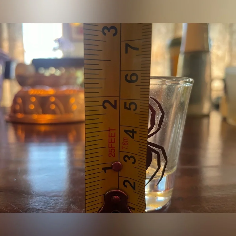 Shot glass with Spider